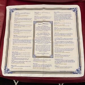 Decorative Cream and Blue Prayer Cloth